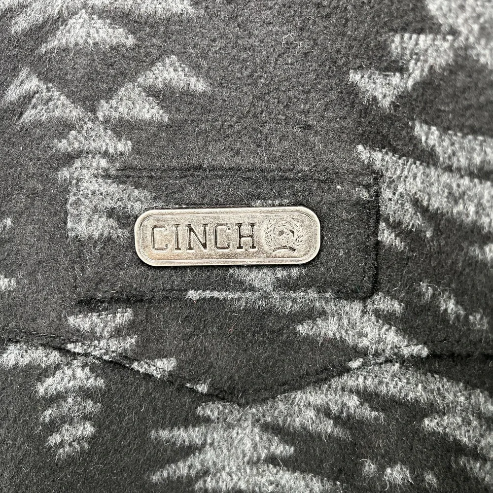 Cinch Concealed Carry Jacket Men's 4XL Black Aztec Wool Blend Cowboy Western EUC - Picture 4 of 16